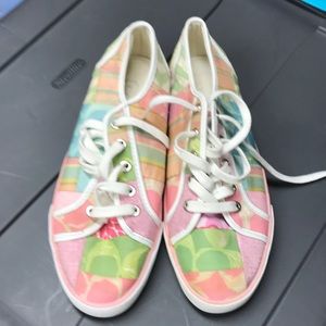 Coach multi color sneakers size 8
